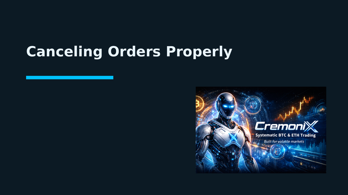 Canceling Orders Properly