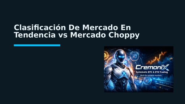 Clasificación De Mercado En Tendencia vs Mercado Choppy