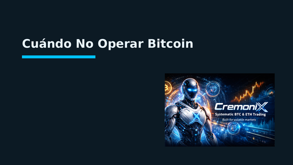 Cuándo No Operar Bitcoin